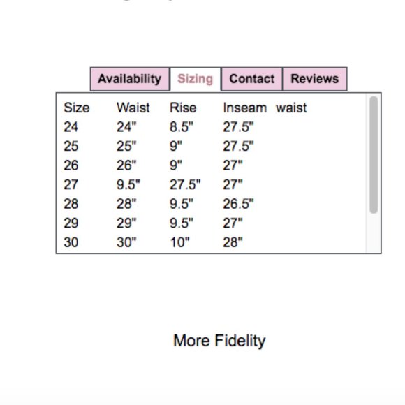 Fidelity Size 6 Rizzo Crop  RAW Hem Hancock Wash - Picture 16 of 17